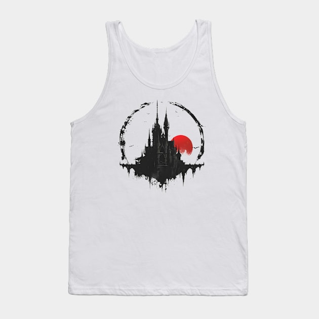 Bloodlust Chronicles: Immortal Bounty Hunts, Gothic Vampire Saga, and Supernatural Adventure in Anime-Manga Art Tank Top by insaneLEDP